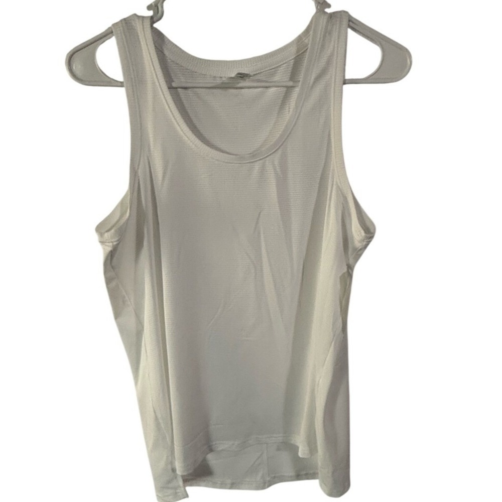 Muji White Scoop Neck Tank Top Size S
